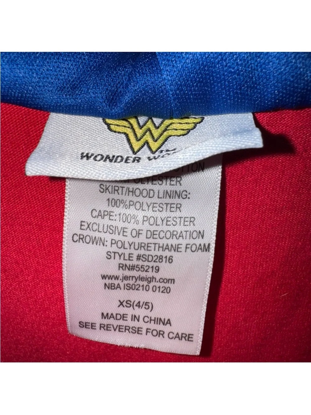 Kids Girls Wonder Woman Halloween Costume Dress Hood Size XS